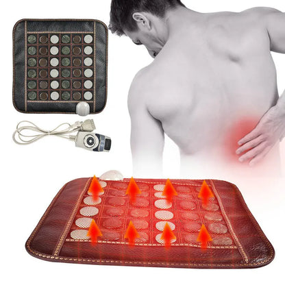 NEW Tourmaline Pad Natural Jade Massage Shiatsu Pad Electric Infrared Heating Pu Seat for Muscle Relaxation of Hindleg Muscles