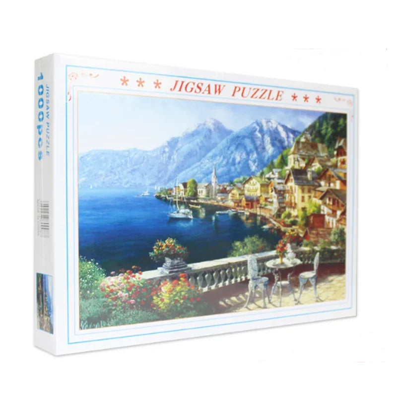 1000-Pieces Paper Puzzle Game DIY Puzzle Toys Landscape Architecture Series Children Adult Educational Leisure Jigsaw Puzzle Toy