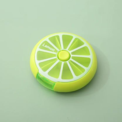 Portable Small Round Pill Box Portable 7 Days A Week Travel Pill Box Tablet Storage Box Container