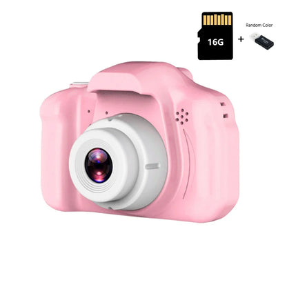 1080P HD Camera Video Toys for Kids 2 Inch Cartoon Cute Outdoor Digital Pink Camera Children SLR Camera Toy Birthday Gift