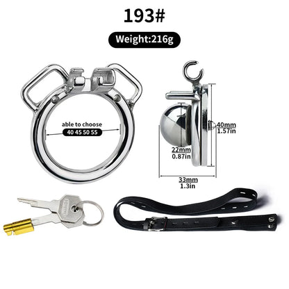 Wearing Stainless Steel Flat Negative Number Lock Male Penis Cage Exercise Control Anti-Escape Chastity Lock Removable