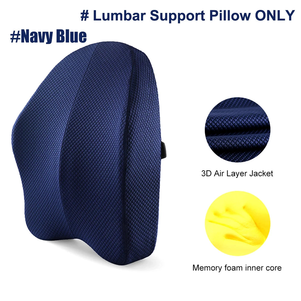 NEW Memory Foam Cushion Orthopedic Pillow Tailbone Office Chair Cushion Support Waist Back Pillow Car Seat Hip Massage Pad