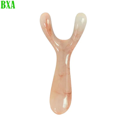 1pc Y-shaped Fork Nose Massage Resin Face Lifting Stone Guasha Scraping Facial Gouache Plate Nose Massage Trigger Point