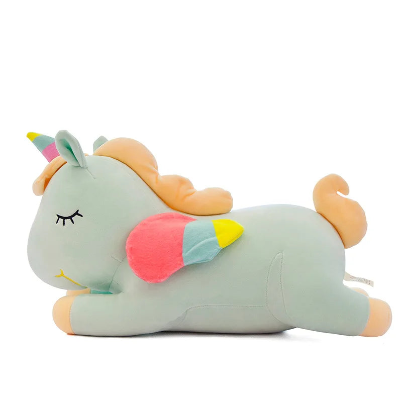 1pcs Angel Rainbow Unicorn Doll Plush Toy Large Ragdoll Doll Sleeping Pillow Girls Kids Gift Drop Shipping