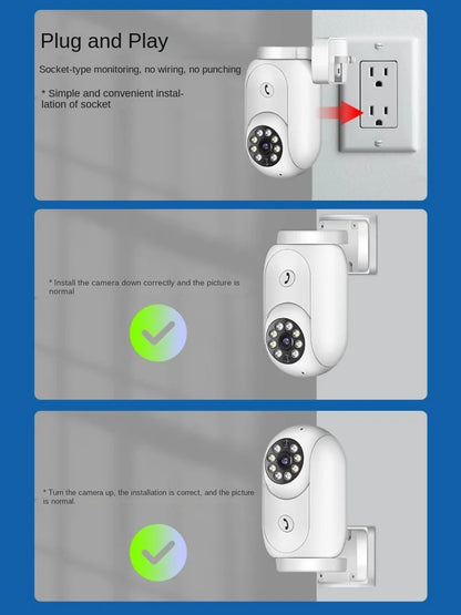 Wireless Network WiFi High-definition 5G Dual Frequency Monitoring Camera Automatic Tracking of Mobile Phone Remote Monitor