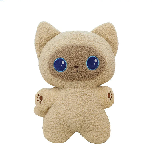 40cm Siamese Cat Doll Blue-eyed Cat Plush Toy Kitten Doll Kids Throw Pillow Soft Stuffed Cushion Rag Doll Girl Birthday Gift