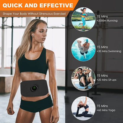 EMS Abdominal Shaping Belt Abdominal Muscle Stimulator Massage Home Fitness Exercise Equipment Body Waist Exerciser Lose Weight