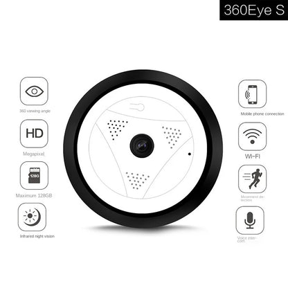 360eyes360 Degree Panoramic Ceiling Disc Wifi Camera Infrared Night Vision Mobile Phone Remote Monitoring