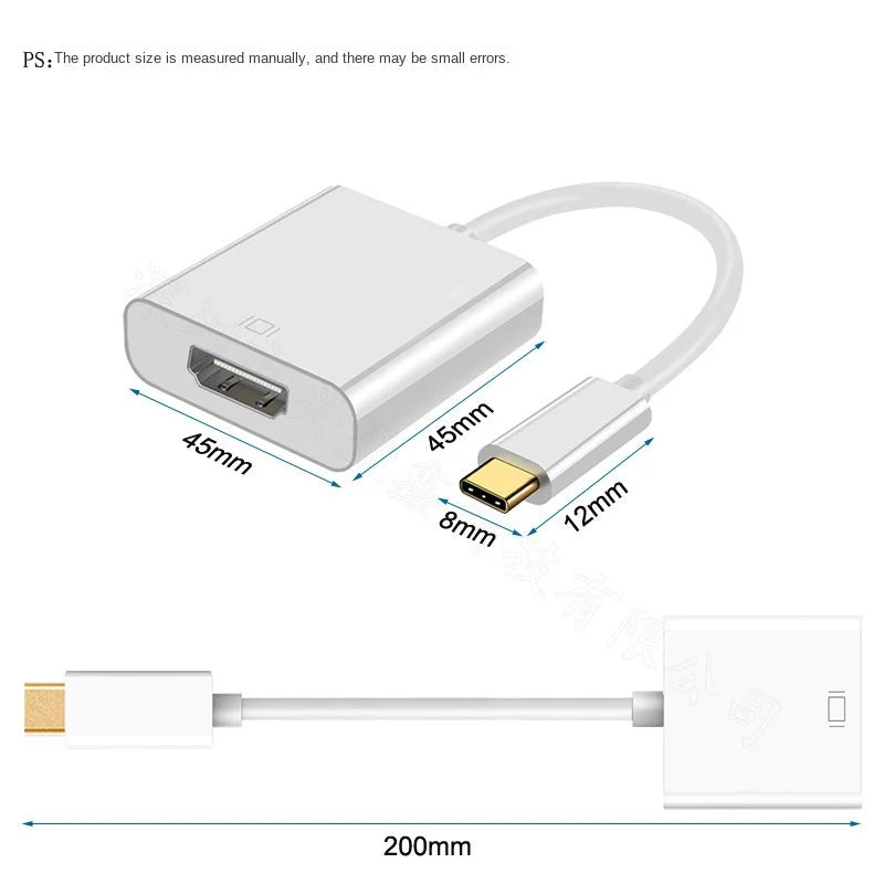 USB-C To HDMI Adapter - Type C To HDMI Converter for MacBook Pro, 1080P Supported