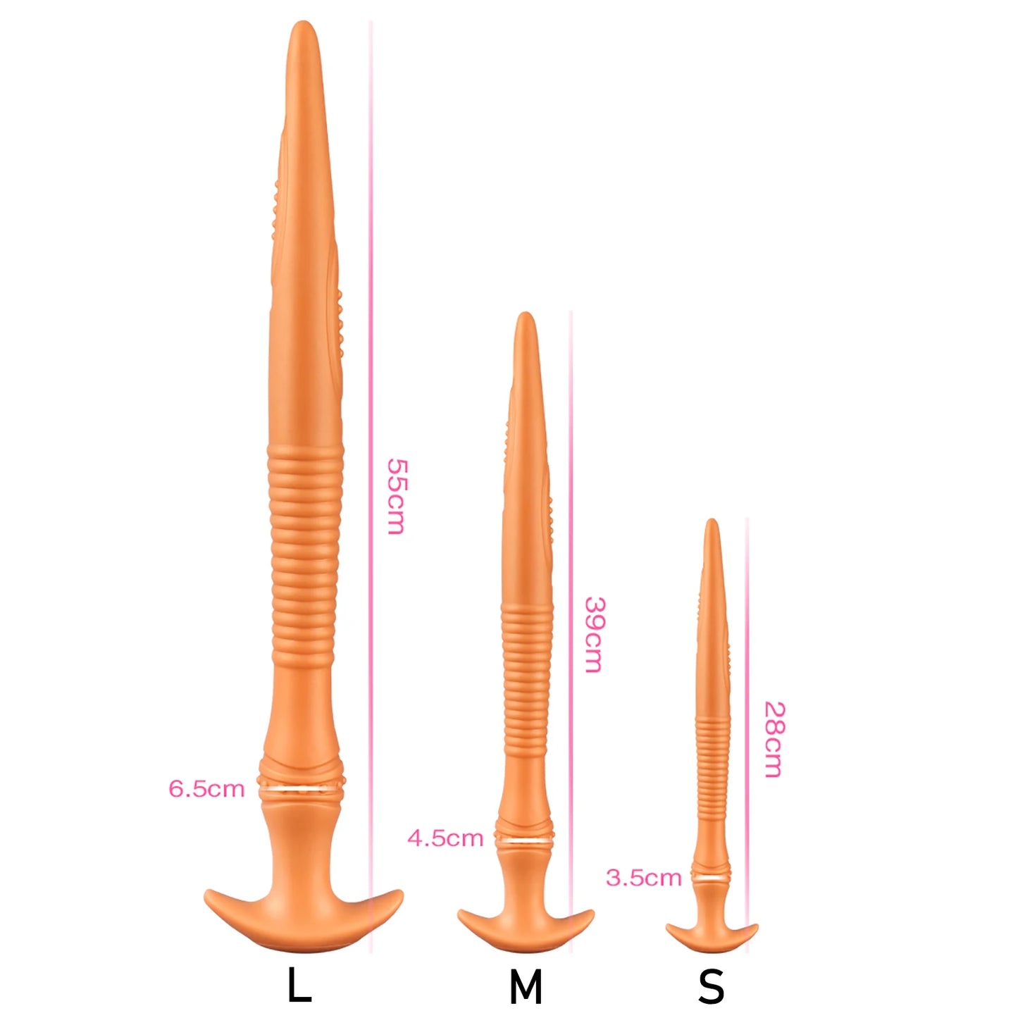 1pc Liquid Silicone Super Long Anal Plug Dildos Stimulate Anus and Vagina Soft Anal Dilator Butt Plug Sex Toys for Women and Men