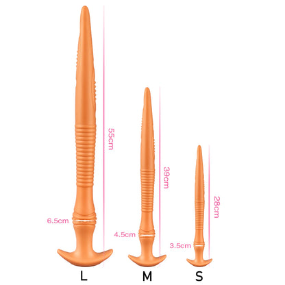 1pc Liquid Silicone Super Long Anal Plug Dildos Stimulate Anus and Vagina Soft Anal Dilator Butt Plug Sex Toys for Women and Men