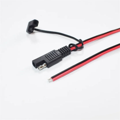 10A Solar Panel Extension Cable 18AWG Connection Wire 0.75mm² with Dust Cap SAE Power Cord 30cm