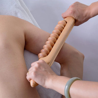 1pc Massage Roller Wooden Therapy Massage Tool Handheld Trigger Point Manual Muscle Relaxation Rolle Stick