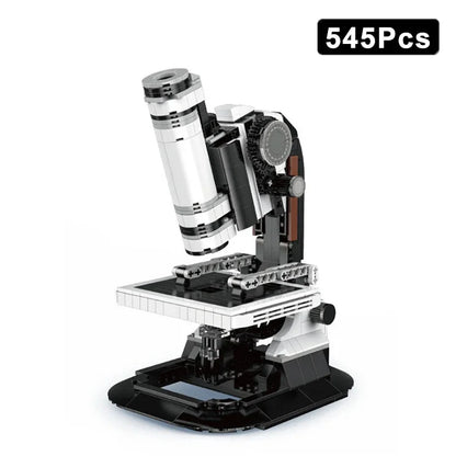 545Pcs Microscope Model Building Blocks MOC Mini Bricks Science Educational Toys for Children Kids Gift Experimental Ornaments