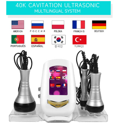 New 40K Cavitation Radio Frequency Ultrasonic Slimming Machine Wrinkle Removal Weight Loss Skin Tightening Facial Beauty Tool