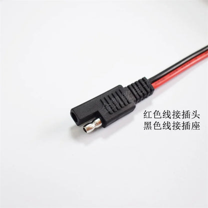 1m Pure Copper 1.31mm² 15A Solar Inverter PV Battery SAE Power Extension Cable (Male To Female)