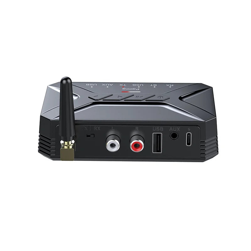 T-R22 Bluetooth Transmitter Receiver 2-in-1, RCA/AUX Interface, USB Playback, Wireless Audio Adapter