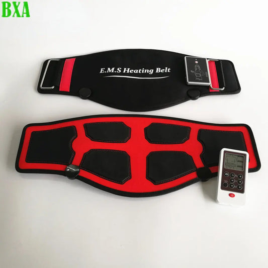 Electric Slimming Massage Belt Heating Pulses Tone Abdominal Muscle Stimulator EMS Acupuncture Tens Physiotherapy Myostimulator