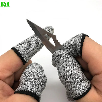 20PCS Level 5 Finger Cots Cut Resistant 6cm Finger Sleeves Thumb Protector Reusable Fingertip Cover for Kitchen Sculpture Garden