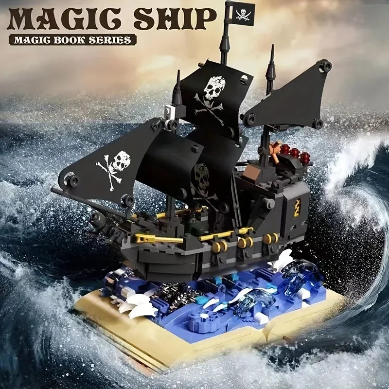 919PCS Kids MOC Ship Building Block DIY Boat Assemble Briciks Toy Gifts for Children