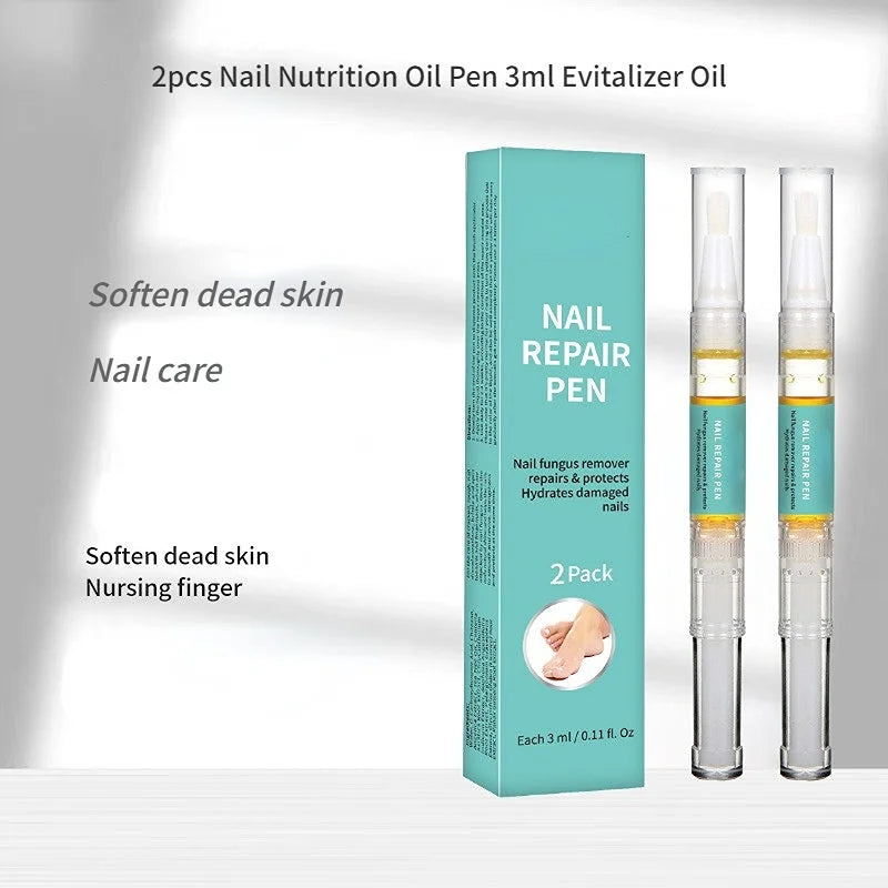 2ps Nail Nutrition Oil Pen 3ml Nail Repair Liquid Nail Treatment Cuticle Revitalizer Oil Prevent Agnail Nail Polish Nourish Skin