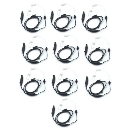 10pcs Baofeng UV-9R Plus Waterproof Radio Walkie Talkie Covert Air Acoustic Tube PTT Mic Earpiece For UV-XR A58 GT-3WP Headset