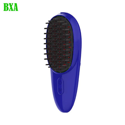 Electric Scalp Massage Comb Red Blue Light Therapy Head Massager Vibration Hair Brush Comb Care Tool for Relax & Stress Relief