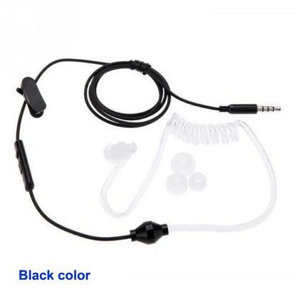 10PCS 1 Pin 3.5mm Spiral Acoustic Air Tube Earpiece PTT Mic Speaker Microphone Headset for MP3 Xiaomi iPhone Samsung Cell Phone