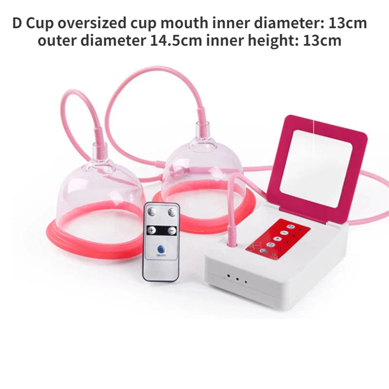 Breast Massager 2 Cup Body Shaping Vacuum Cupping Massager Therapy with Breast Enlargement Pump Massage Cup & Cellulite Remover